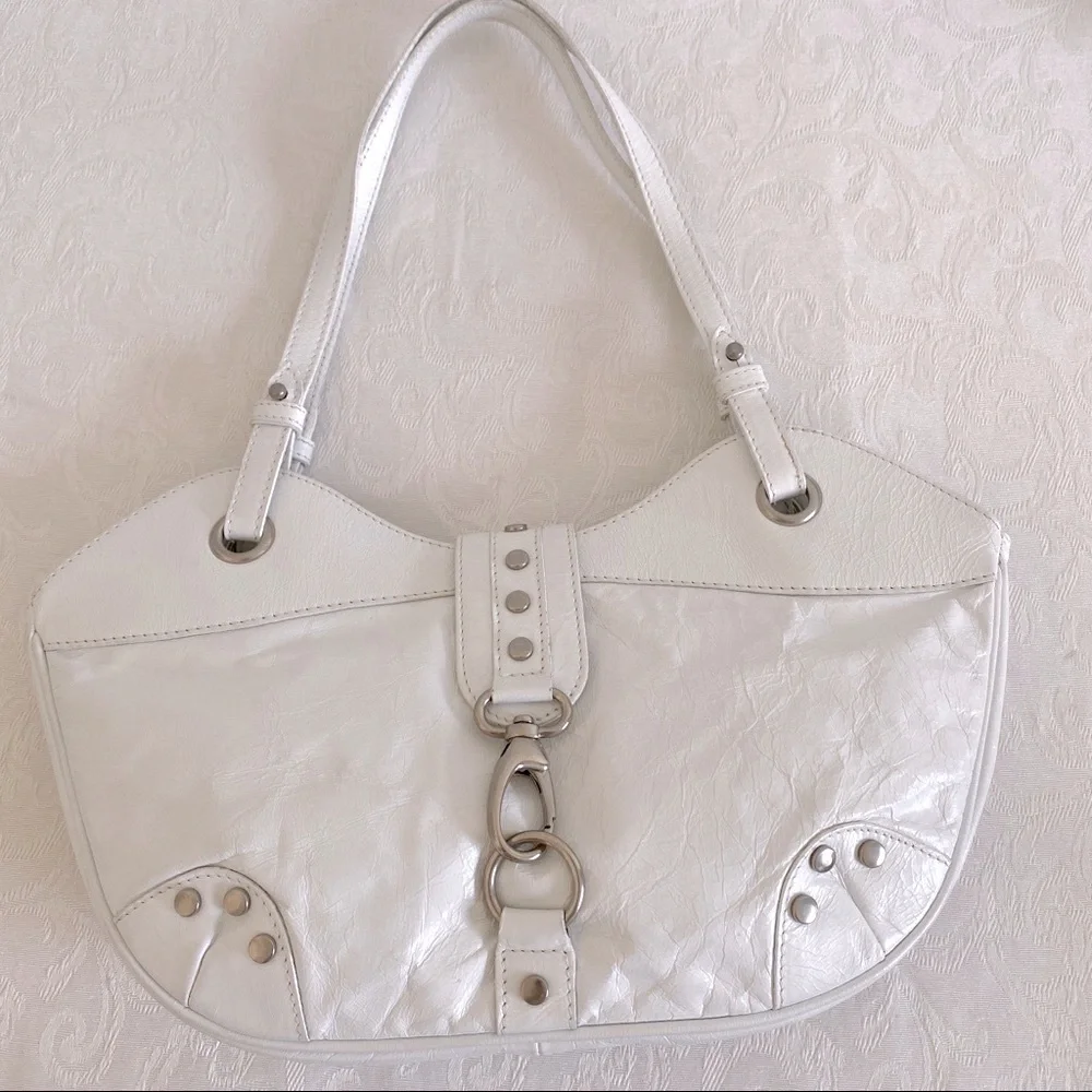Maurizio taiuti shout studded leather hobo bag